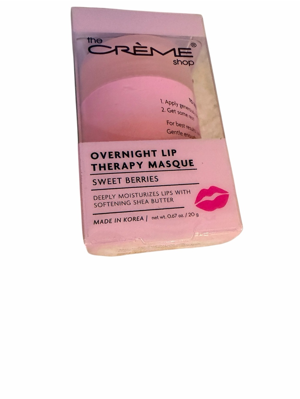The Crème Shop Overnight Lip Therapy Masque - Sweet Berries (Pink)